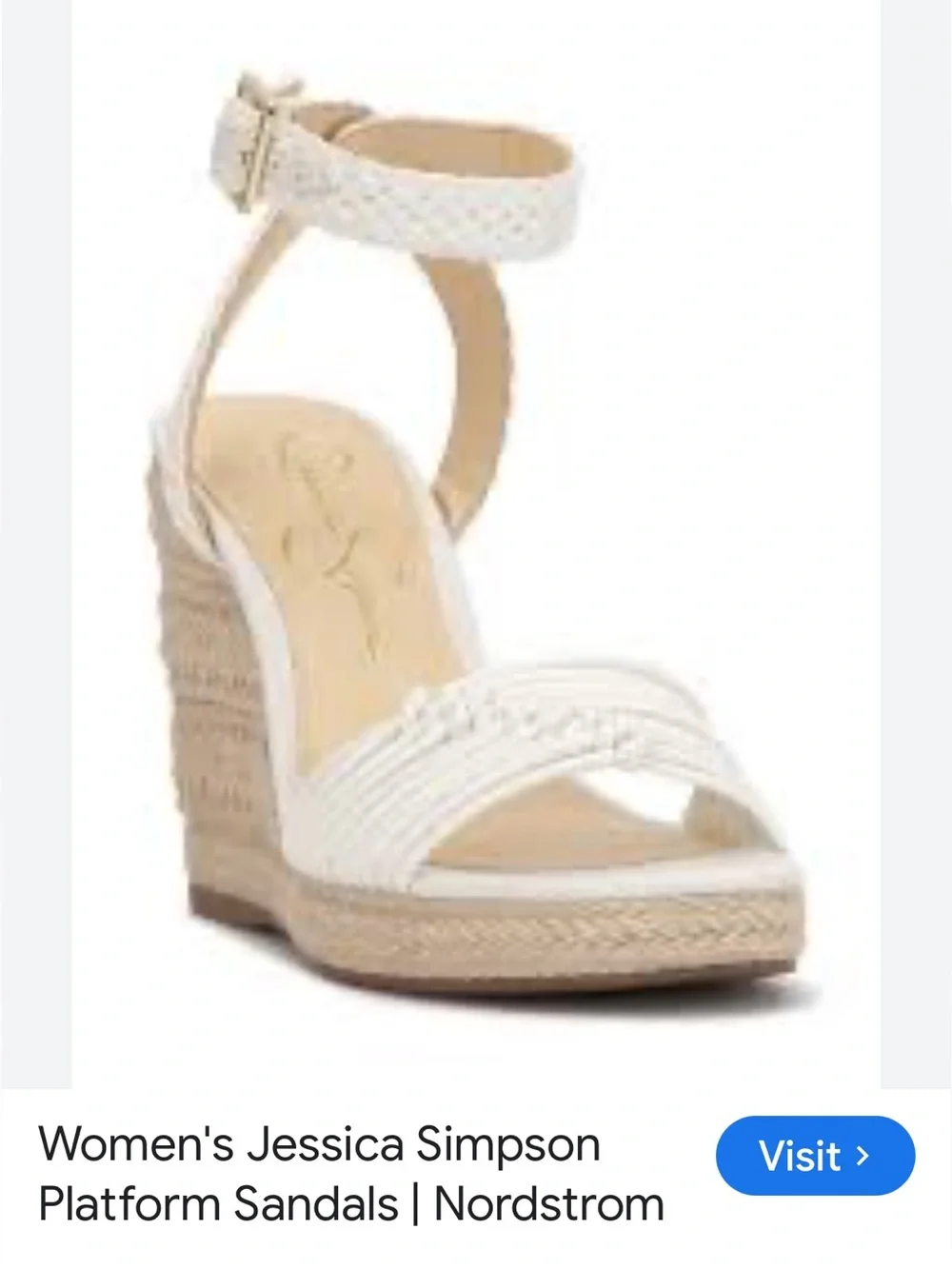 Jessica Simpson Espadrille platform wedge sandal